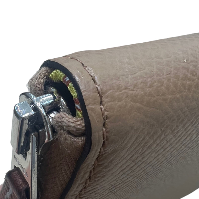 エルメス HERMES アザップロングシルクイン　エプソン　チャイ　Z刻印　SV金具 チャイ レザー エプソン ユニセックス 長財布