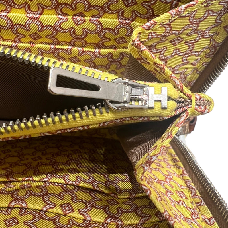 エルメス HERMES アザップロングシルクイン　エプソン　チャイ　Z刻印　SV金具 チャイ レザー エプソン ユニセックス 長財布