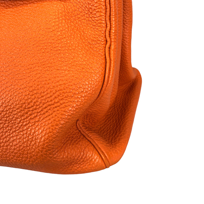エルメス HERMES バーキン35 □N刻 オレンジ シルバー金具 トゴ レディース ハンドバッグ