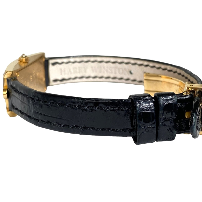 ハリーウィンストン HARRY WINSTON アヴェニューC ミニ AVCQH HM16 RR005 K18PG/レザーベルト クオーツ レディース 腕時計