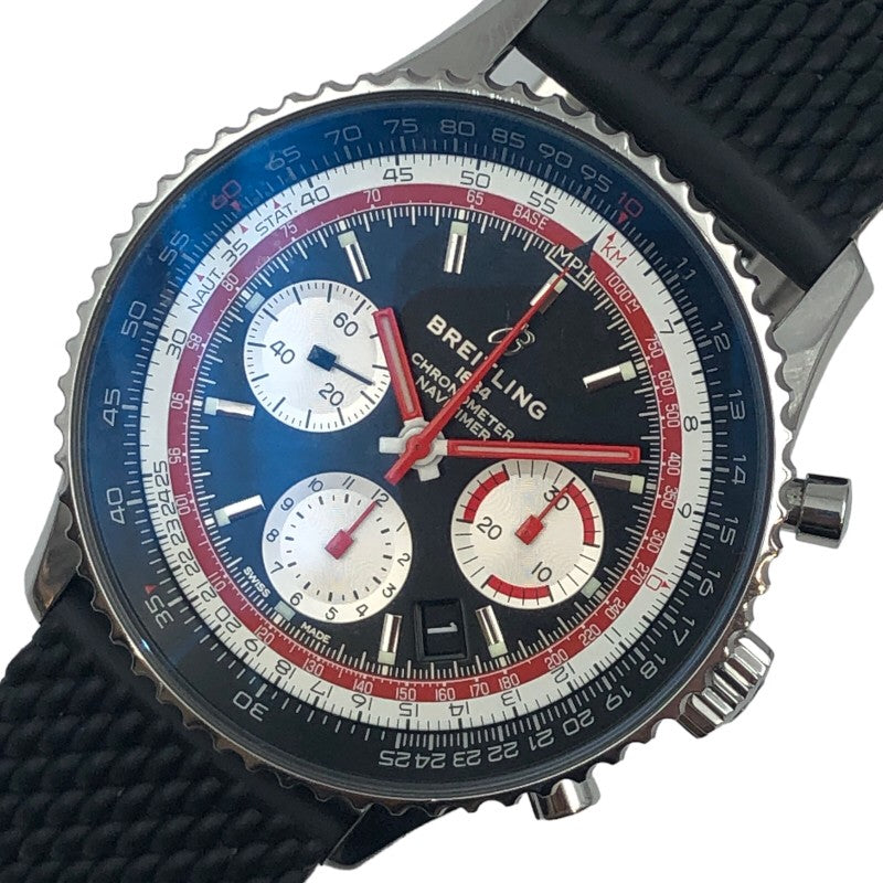 ブライトリング BREITLING ナビタイマー1 B01 クロノグラフ43 スイスエア エディション AB01211B1B1X1 ブラック SS 自動巻き メンズ 腕時計