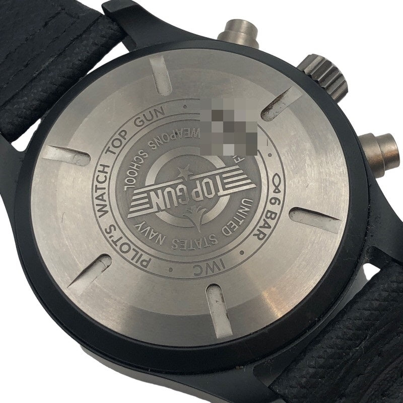 インターナショナルウォッチカンパニー IWC パイロット・ウォッチ・クロノグラフ “トップガン” IW389001 ブラック セラミック/チタン 自動巻き メンズ 腕時計