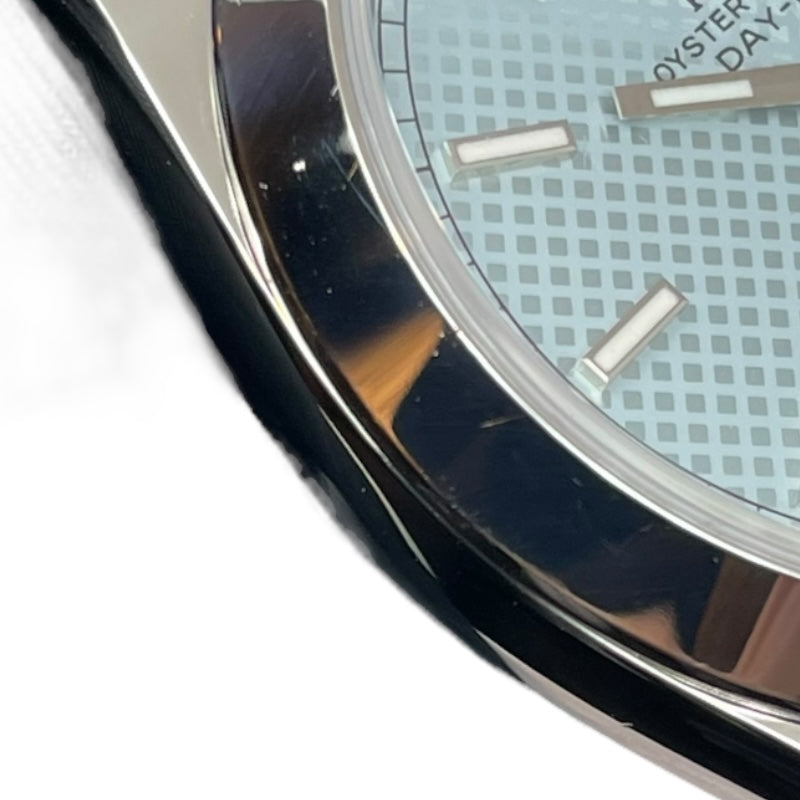 ロレックス ROLEX デイデイト40 ダイアゴナル アイスブルー ランダムシリアル 228206 アイスブルー PT950 自動巻き メンズ 腕時計