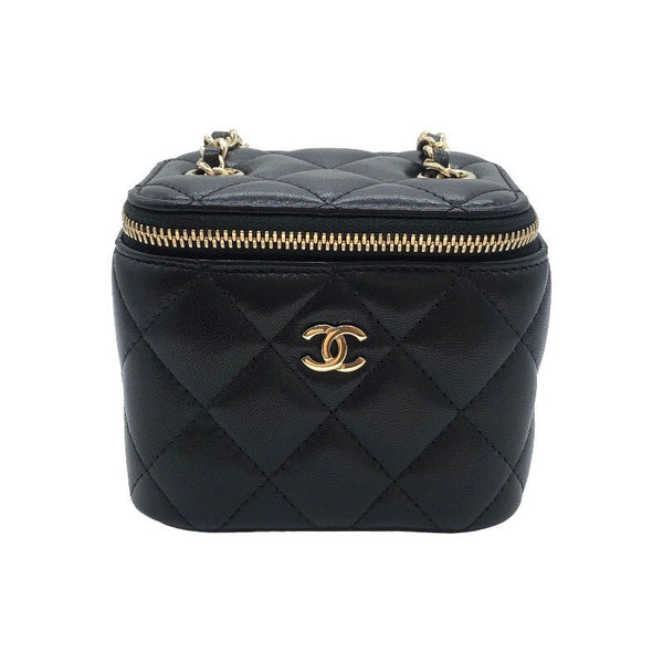 シャネル CHANEL スモールバニティバッグ AP1340 ブラック ゴールド金具 ラムスキン レディース ショルダーバッグ