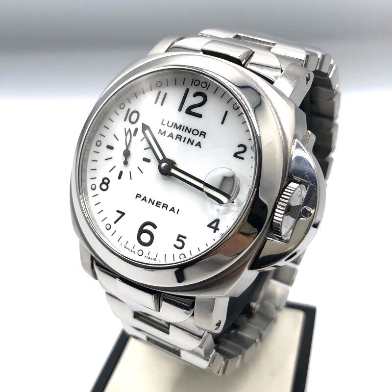 パネライ PANERAI ルミノール　マリーナ PAM00051 ホワイト SS 自動巻き メンズ 腕時計