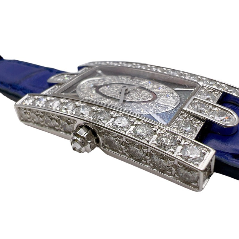 ハリーウィンストン HARRY WINSTON アヴェニューエリプティックブラックシェル AVEQHM21WW242 ブラックシェル K18ホワイトゴールド 750WG ダイヤモンド クオーツ レディース 腕時計