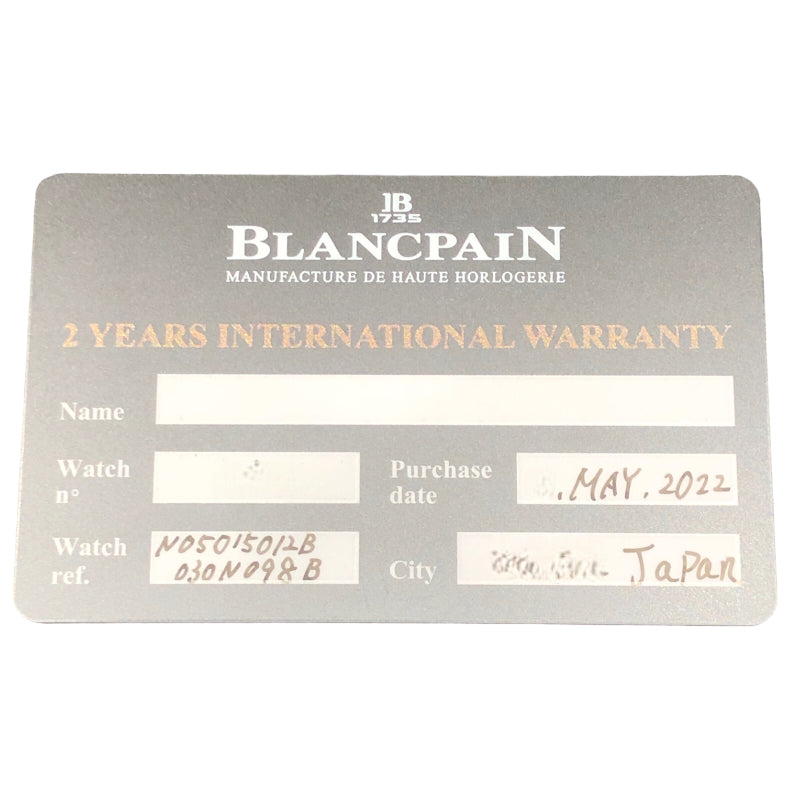 ブランパン BLANCPAIN フィフティファゾムス オートマティック 5015-12B30-98B ブラック  チタン 自動巻き メンズ 腕時計