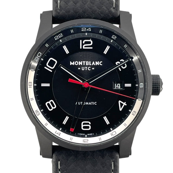 モンブラン MONT BLANC タイムウォーカー 113876 ブラック SS/革ベルト 自動巻き メンズ 腕時計