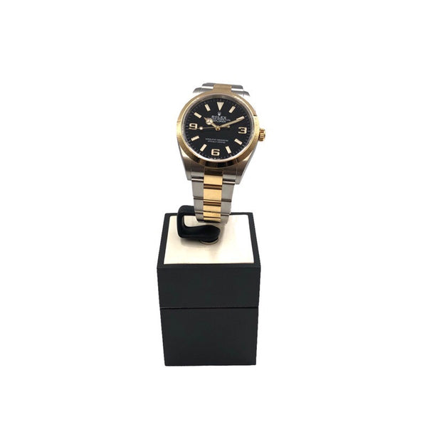 ロレックス ROLEX エクスプローラー1 124273 ブラック  K18YG×SS 自動巻き メンズ 腕時計