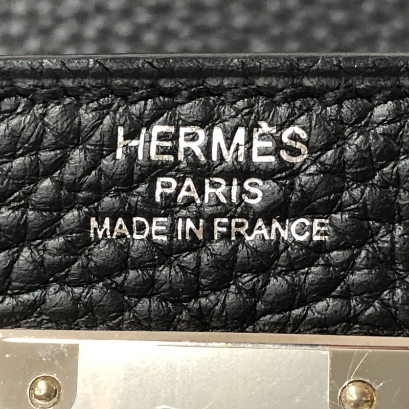 エルメス HERMES ケリー28 内縫い Z刻 ブラック シルバー金具 トゴ レディース ショルダーバッグ