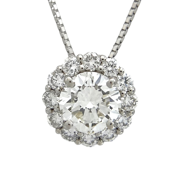 ダイヤモンド ネックレス D:1.03ct D:0.43ct Pt900/Pt850 ダイヤモンド ジュエリー