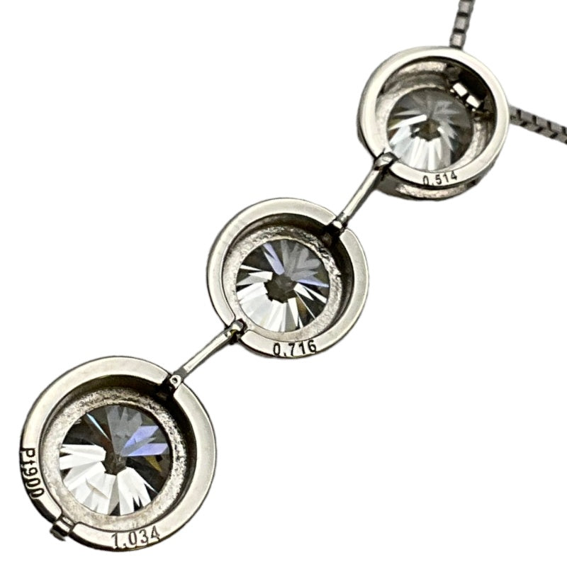 トリロジーダイヤモンドネックレス Pt850/900 ジュエリー