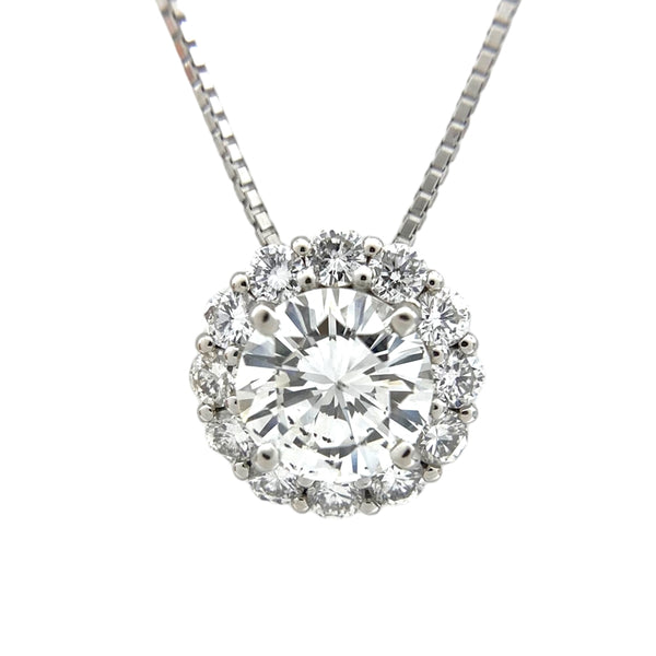 ダイヤモンド ネックレス D:1.16ct D:0.43ct Pt850/Pt900 ダイヤモンド ジュエリー