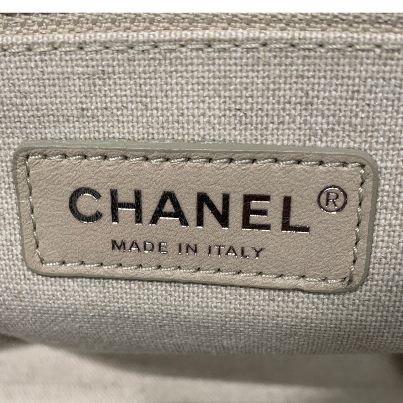 シャネル CHANEL ドーヴィル スモールショッピングバック AS3257 ブルー シルバー金具 キャンバス レディース ショルダーバッグ