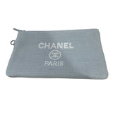 シャネル CHANEL ドーヴィル スモールショッピングバック AS3257 ブルー シルバー金具 キャンバス レディース ショルダーバッグ