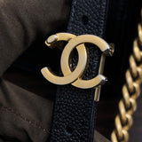 シャネル CHANEL チェーンショルダーバッグ AS2823 ブラック ゴールド金具 キャビアスキン レディース ショルダーバッグ