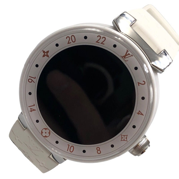 ルイ・ヴィトン LOUIS VUITTON タンブールホライゾン  QA080 モノグラム ステンレススチール レディース 腕時計