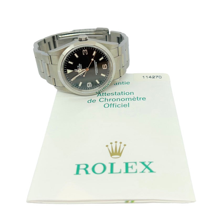 ロレックス ROLEX エクスプローラー1 Y番 114270 ステンレススチール SS 自動巻き メンズ 腕時計 | 中古ブランドリユースショップ  OKURA(おお蔵)