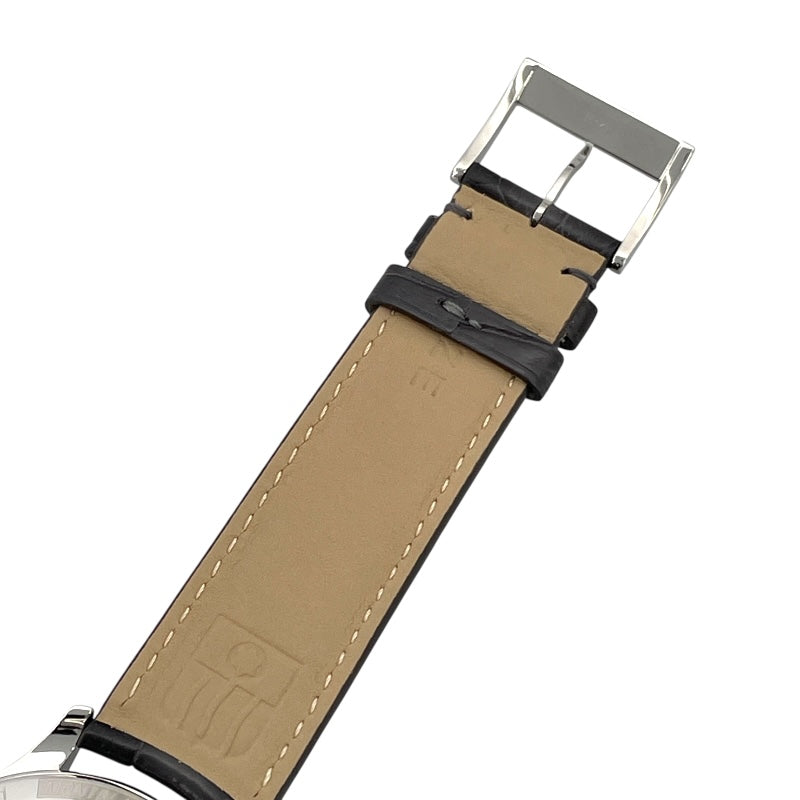 モンブラン MONT BLANC ヘリテイジGMT 119948 ホワイト SS/革ベルト 自動巻き メンズ 腕時計