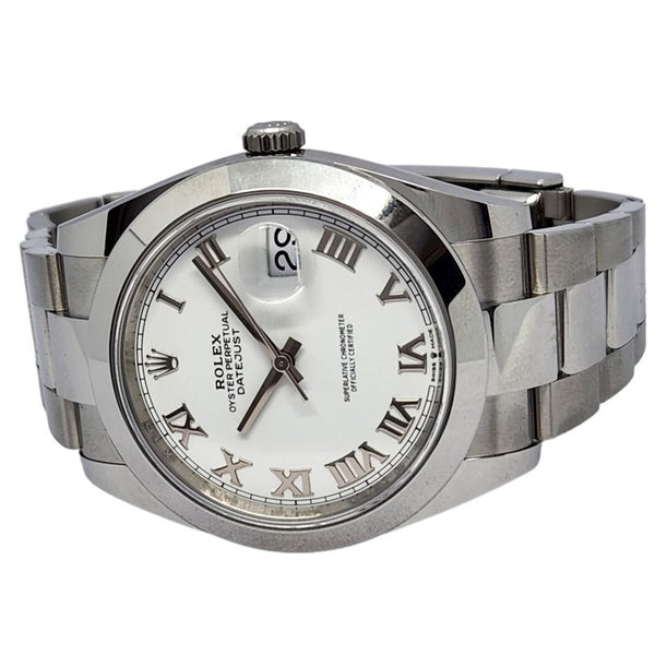 ロレックス ROLEX デイトジャスト41 ランダムシリアル 126300 ホワイト SS 自動巻き メンズ 腕時計