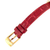 ルイ・ヴィトン LOUIS VUITTON タンブール ビジュ ホワイトシェル Q151L ホワイトシェル文字盤 K18イエローゴールド/アリゲーターレザー クオーツ レディース 腕時計