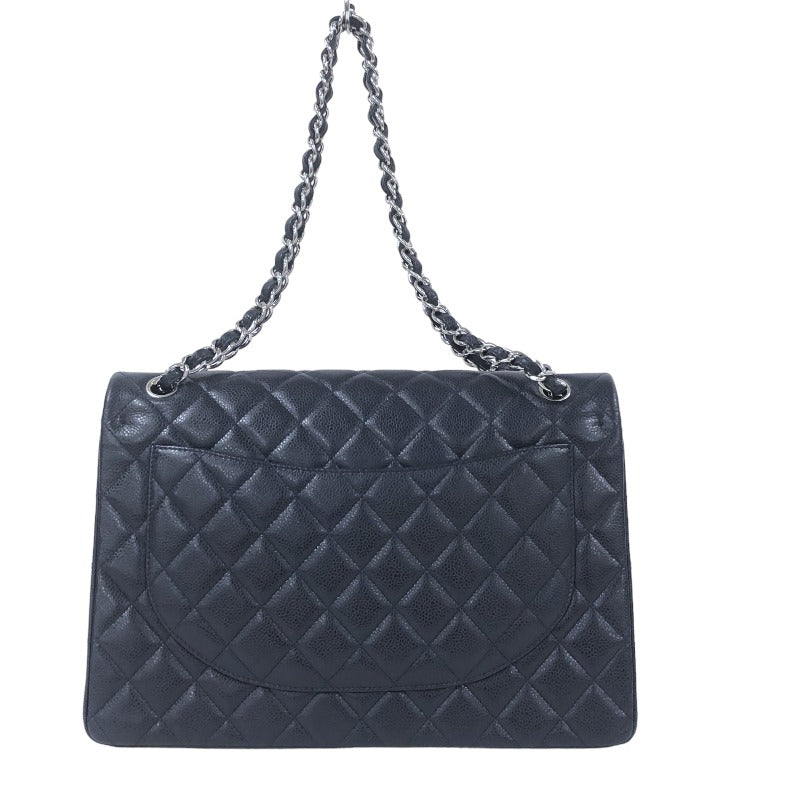 シャネル CHANEL デカマトラッセ34 A58601 18番台 ネイビー/SV金具 キャビアスキン レディース ショルダーバッグ