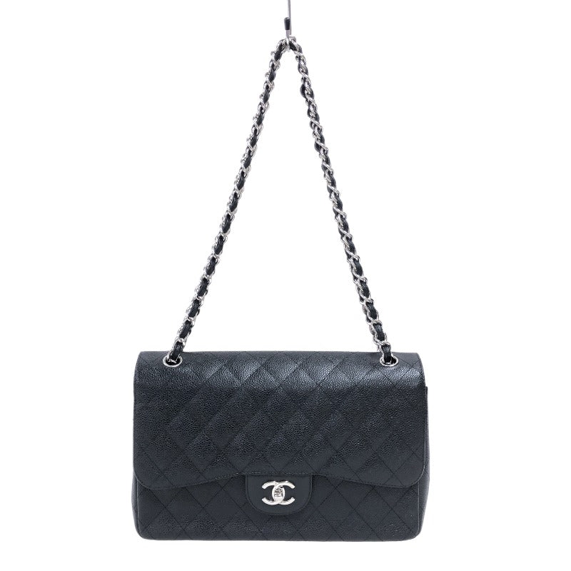 シャネル CHANEL マトラッセ30 A58600 15番台 ブラック シルバー金具 キャビアスキン レディース ショルダーバッグ