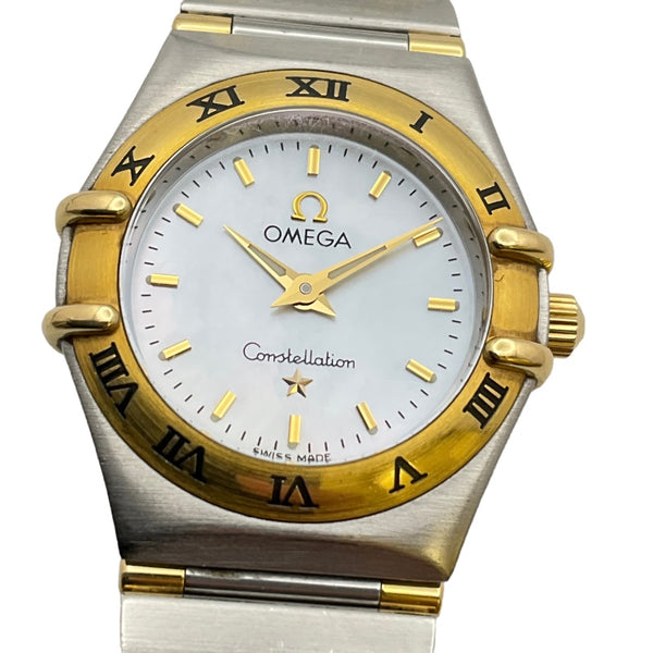 オメガ OMEGA コンステレーションミニ ホワイトシェル 1362.70 ホワイトシェル K18YG/SS クオーツ レディース 腕時計