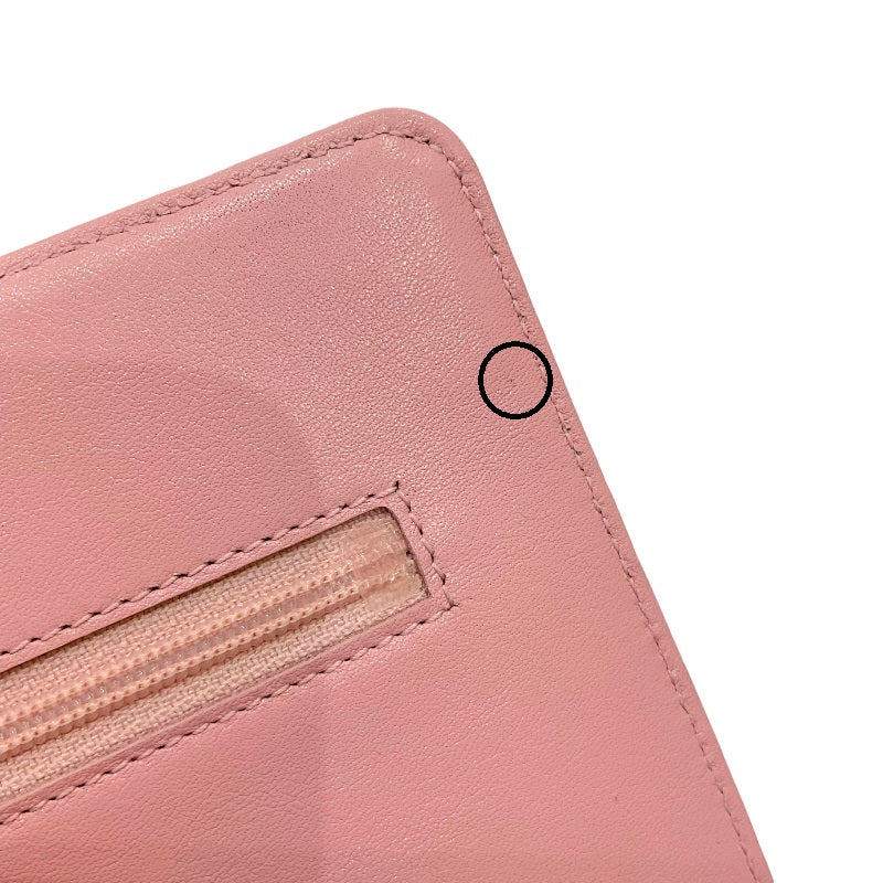 シャネル CHANEL ココマーク チェーンウォレット A48654 16番台 ピンク シルバー金具 キャビアスキン レディース ショルダーバッグ