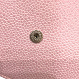 シャネル CHANEL ココマーク チェーンウォレット A48654 16番台 ピンク シルバー金具 キャビアスキン レディース ショルダーバッグ
