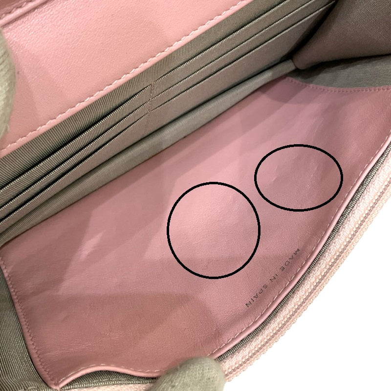 シャネル CHANEL ココマーク チェーンウォレット A48654 16番台 ピンク シルバー金具 キャビアスキン レディース ショルダーバッグ