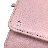 シャネル CHANEL ココマーク チェーンウォレット A48654 16番台 ピンク シルバー金具 キャビアスキン レディース ショルダーバッグ