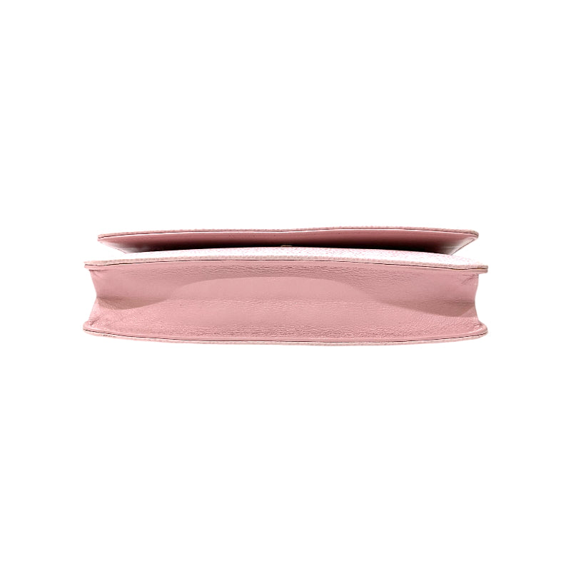 シャネル CHANEL ココマーク チェーンウォレット A48654 16番台 ピンク シルバー金具 キャビアスキン レディース ショルダーバッグ