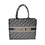 クリスチャン・ディオール Christian Dior ブックトートミディアム M1296 ネイビー キャンバス レディース トートバッグ