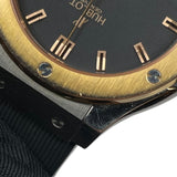 ウブロ HUBLOT クラシックフォージュン チタニウム キングゴールド 581.NO.1180.RX ブラック K18PG/チタニウム/ラバーベルト クオーツ レディース 腕時計