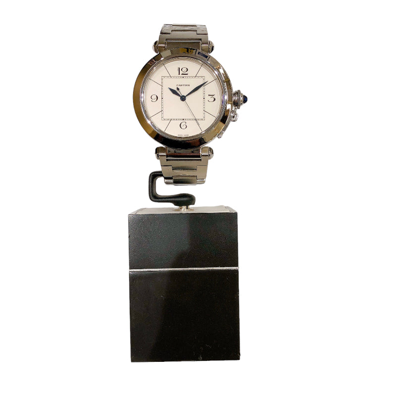 カルティエ Cartier パシャ42 W31072M7 ホワイト SS 自動巻き メンズ 腕時計 | 中古ブランドリユースショップ  OKURA(おお蔵)