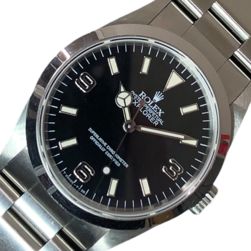 ロレックス ROLEX エクスプローラー1  ブラックアウト E番 14270 ブラック SS 自動巻き メンズ 腕時計