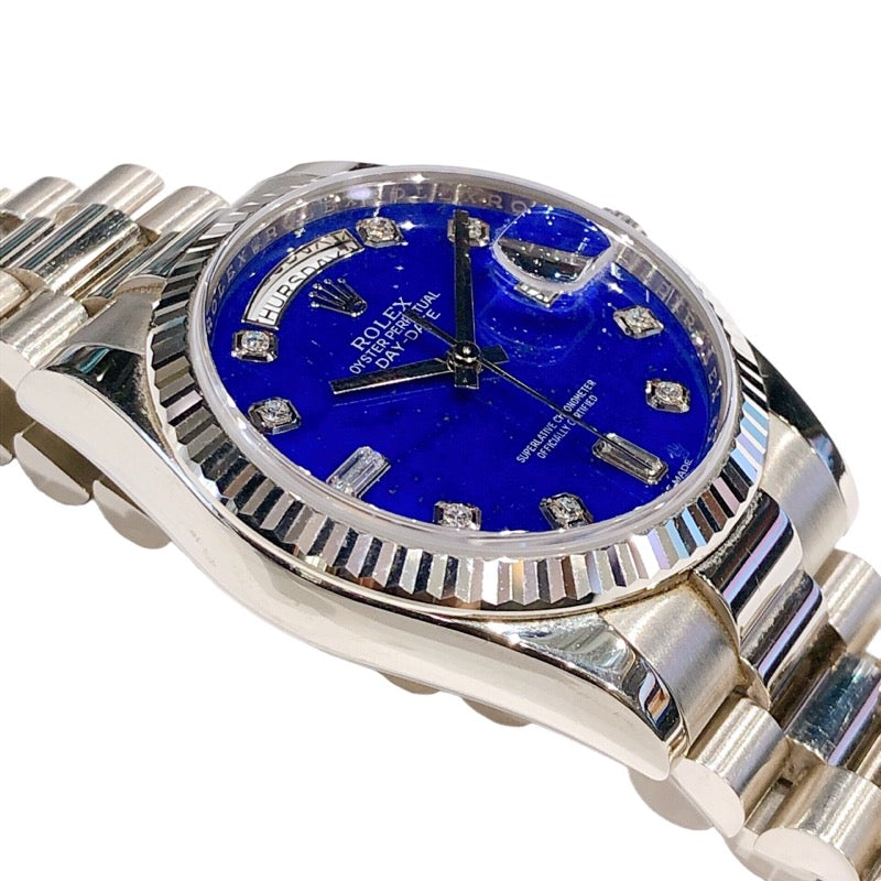 ロレックス ROLEX デイデイト 36 ラピスラズリ 118239A ブルー K18WG 自動巻き メンズ 腕時計