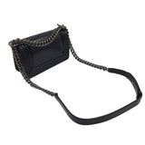 シャネル CHANEL ボーイシャネル20 21番台 ブラック シルバー金具 カーフ カーフ レディース ショルダーバッグ