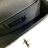 シャネル CHANEL ボーイシャネル20 21番台 ブラック シルバー金具 カーフ カーフ レディース ショルダーバッグ