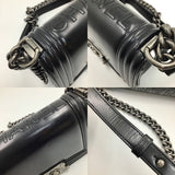 シャネル CHANEL ボーイシャネル20 21番台 ブラック シルバー金具 カーフ カーフ レディース ショルダーバッグ