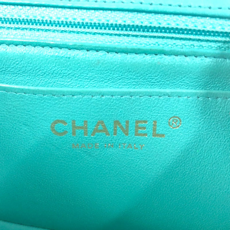 シャネル CHANEL ミニマトラッセ20 A69900 27番台 グリーン ゴールド金具 ラムスキン レディース ショルダーバッグ
