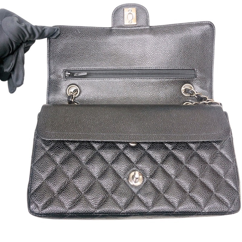 シャネル CHANEL マトラッセ25 A01112 ブラック/SV金具 キャビア/SV金具 レディース ショルダーバッグ