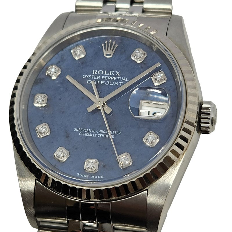 ロレックス ROLEX デイトジャスト ソーダ―ライト Y番 16234G ブルー K18WG/SS 自動巻き メンズ 腕時計
