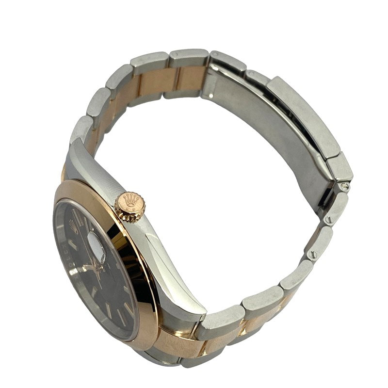 ロレックス ROLEX デイトジャスト41 ランダムシリアル 126301 チョコレート K18PG/SS 自動巻き メンズ 腕時計