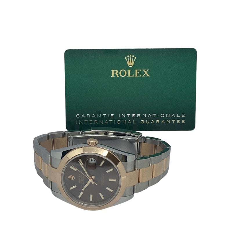 ロレックス ROLEX デイトジャスト41 ランダムシリアル 126301 チョコレート K18PG/SS 自動巻き メンズ 腕時計