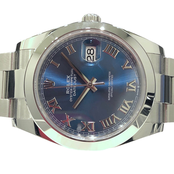 ロレックス ROLEX デイトジャスト41 126300 ブルーローマン SS メンズ 腕時計