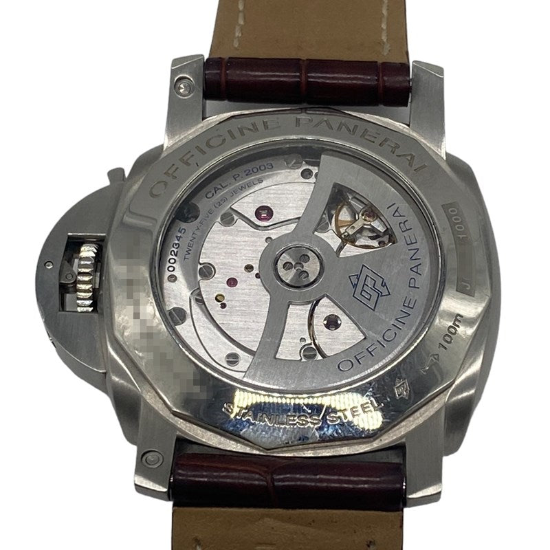 パネライ PANERAI ルミノール1950 10デイズGMT PAM00270 ブラック  SS/革ベルト 自動巻き メンズ 腕時計