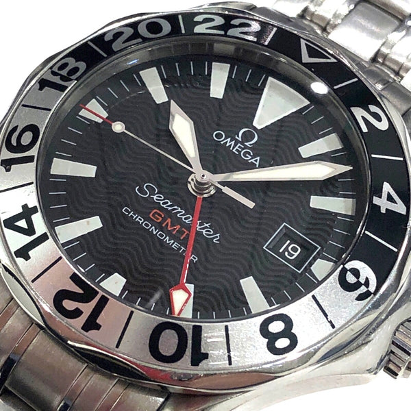 オメガ OMEGA シーマスター300 GMT 2234.50 ブラック ss メンズ 腕時計 ...