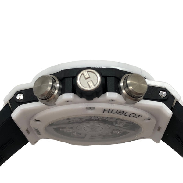 ウブロ HUBLOT ビッグバン ウニコ ホワイトセラミック 441.HX.1170.RX スケルトン文字盤 チタン/セラミック メンズ 腕時計